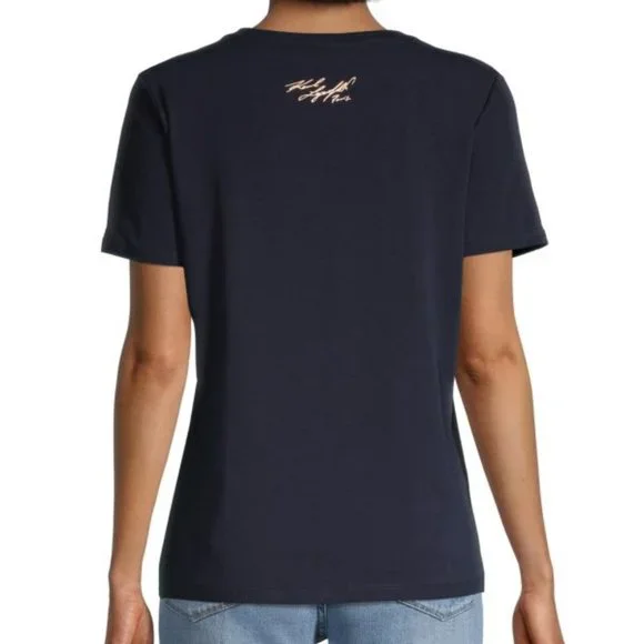 KARL LAGERFELD Paris Rue Lagerfeld black tshirt tee, size S - Picture 2 of 2